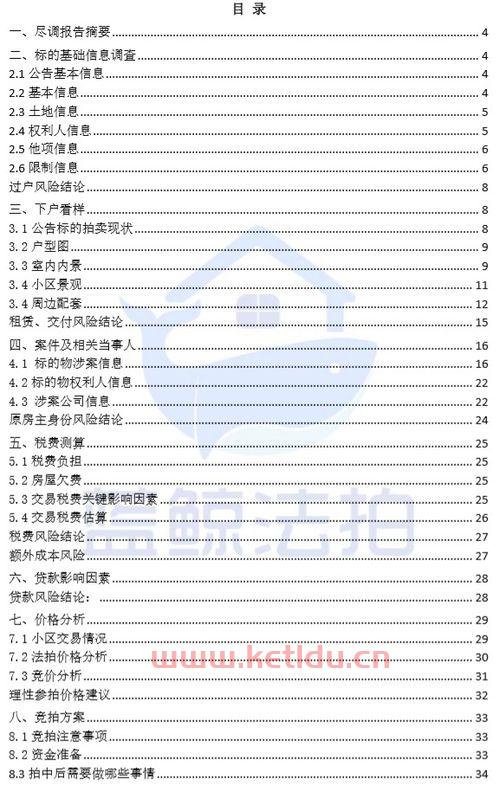 尽调报告